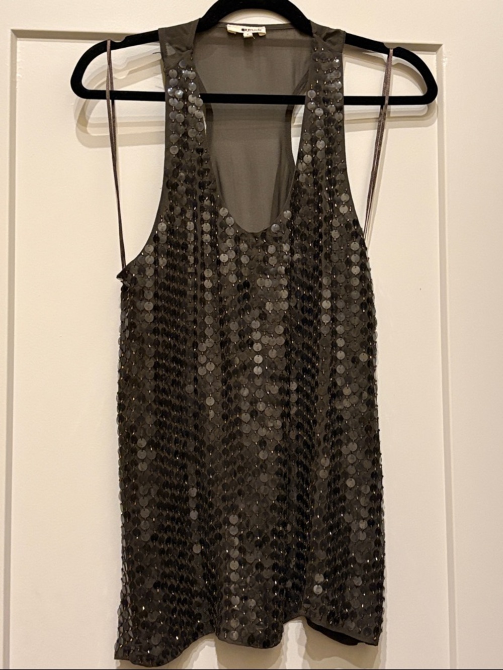 LAmade Beaded Olive Green Tank